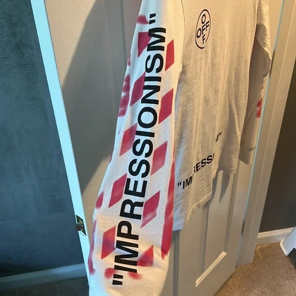 Diag Stencil Off-White Long Sleeve T-shirt